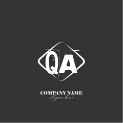 Vector QA illustration of a logo for a company background abstract