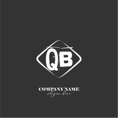 Vector QB illustration of a logo for a company background abstract