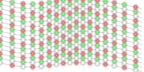 Wavy Grid of Christmas Lights Digital Pattern