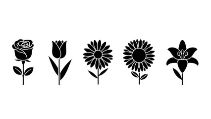 Minimal Flower Icon Collection