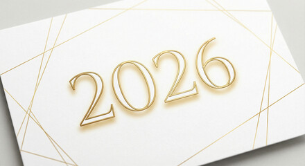 The year 2026 prominently displayed in a clean white background 