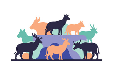 Obraz premium Wildlife Animals Clipart