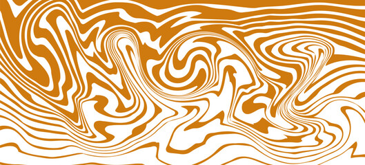 Vector Seamless Border with Flowing Salted Caramel. Abstract Sweet Texture. Creative Food Background for Packaging Design and Advertisement