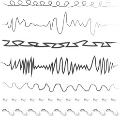 set of calligraphic design elements