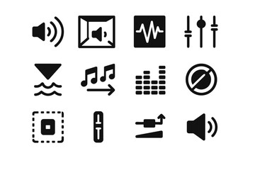 Icons delay flanger icon filter chorus effects distortion vector audio boost gate