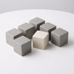 Identical objects displayed together with one showing a warmer color tone. Designed for branding visuals, attention concepts, and modern editorial backgrounds in realistic minimal style