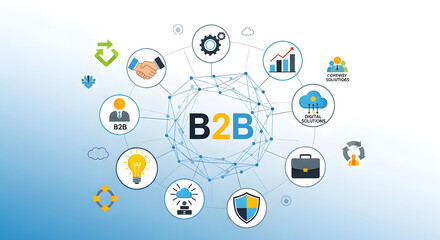 B2B Business &ndash; Professional Corporate Partnership and Enterprise Concept