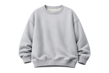 Gray Sweatshirt Mockup Isolated On transparent background Stock Photo.