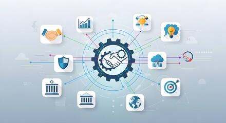 B2B Business &ndash; Professional Corporate Partnership and Enterprise Concept