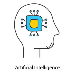Artificial Intelligence Icon Illustrating Advanced Machine Learning For Intelligent Automation
