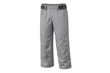 Gray baseball pants with a transparent background ready to be used.
