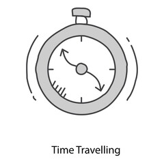 Time Travel Symbol Featuring Time Shift Gateway For Science Fiction