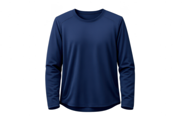 Long Sleeve Navy Shirt on transparent background for Product Sales
