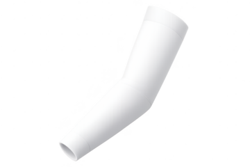 White arm sleeve in transparent background, protective sportswear design.