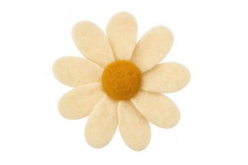 Handcrafted felt daisy flower cut out