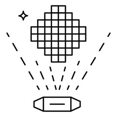 Holographic Projection Graphic Showing Advanced Virtual Light Projection Interface Systems