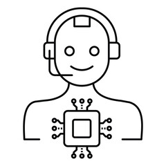 Intelligent Assistant Graphic Showing AI Driven Virtual Helper For Digital Automation
