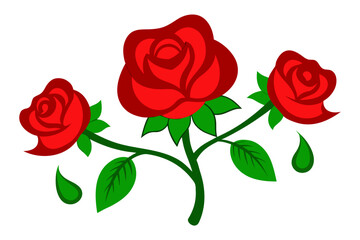 Fototapeta premium set of roses