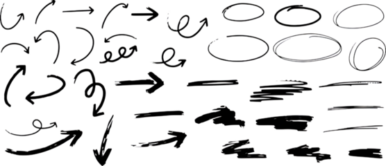 Isolated abstract shapes on transparent background