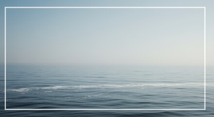 calm ocean waves with white foam on surface in the morning