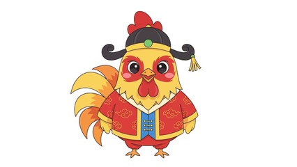 chinese rooster cartoon character