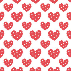 Cute polka dot heart pattern for romantic decoration
