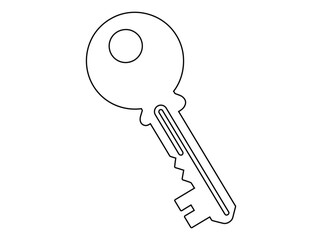 Large metal key with detailed teeth for secure locking systems