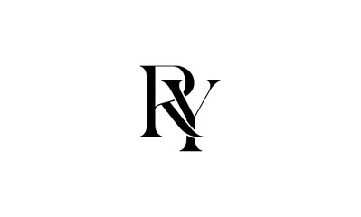 RY initial letters logo or RY monogram logo