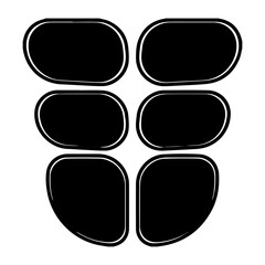 Fitness Abs Body Icon Set