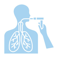 Inhaler and Lungs Icon