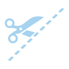 Scissors Cut Line Icon