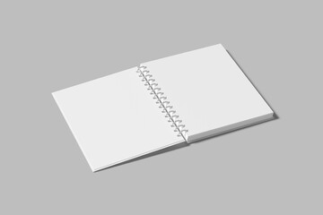 Realistic Spiral Notebook Blank Mockup