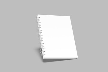 Realistic Spiral Notebook Blank Mockup