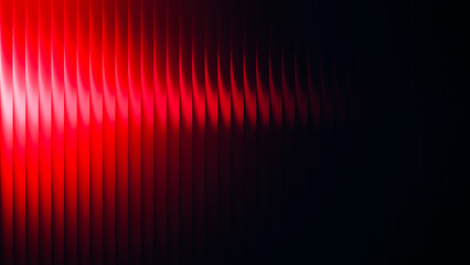 Abstract red wave pattern with dark background creating a visually striking and dynamic design suitable for modern art projects and digital media applications © Muin