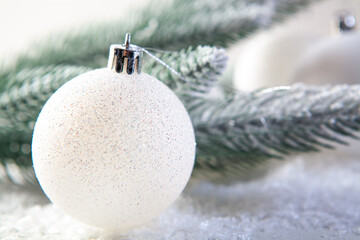 christmas ball with white background.