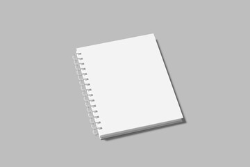 Realistic Spiral Notebook Blank Mockup