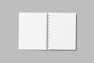 Realistic Spiral Notebook Blank Mockup