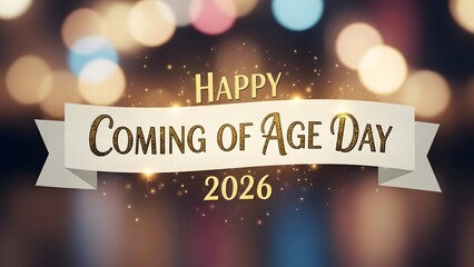 Happy Coming of Age Day 2026 Celebration Graphic