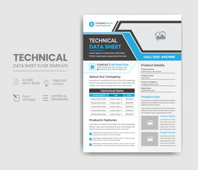 Technical Data Sheet Flyer Template Design 7