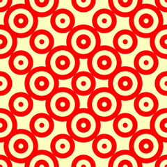 Circles pattern. Hoops seamless ornament. Dot motif. Circular figures backdrop. Rounds background. Rings wallpaper. Digital paper, textile print, web design, abstract image. Vector illustration.