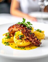 Polvo &agrave; lagareiro, un plato de la cocina portuguesa con pulpo y patatas