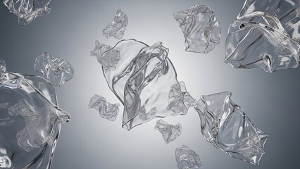 Hand drawn vector illustration of flowers on a black and white abstract background featuring frozen crystal textures and smoke patterns on white paper