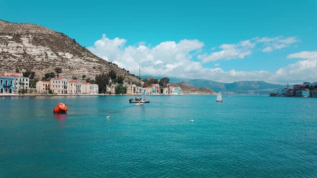 Scenic view of Kastellorizo (Megisti Island) in Greece