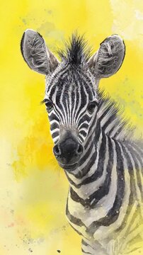 S&uuml;&szlig;es Zebrababy &ndash; Aquarell