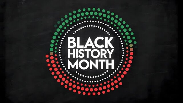 Black History Month Chalkboard Design with Pan-African Colors for Education & Celebration