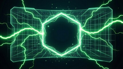 High-end neon green electric template