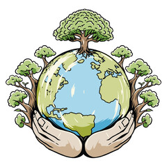 Global Travel Concept With Airplane and Earth in Hand