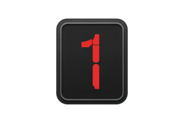 Digital number one symbol