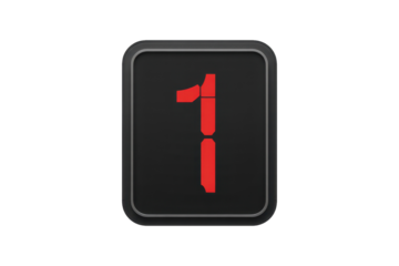 Digital number one symbol