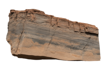 Layered Rock Formation Isolated